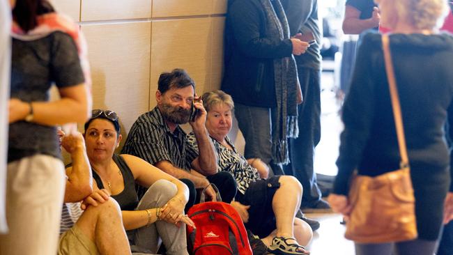 People lining up to get free tickets to Russell Morris's Blues on Broadbeach show at The Star. Picture: Jerad Williams