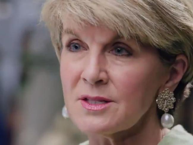 Julie Bishop sat down with 60 Minutes to talk about the culture of parliament. Picture: Channel 9