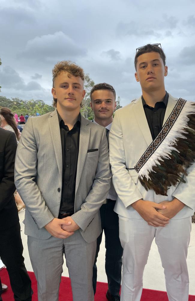 Finn, Taj and Mason at the 2023 Mountain Creek State High formal.