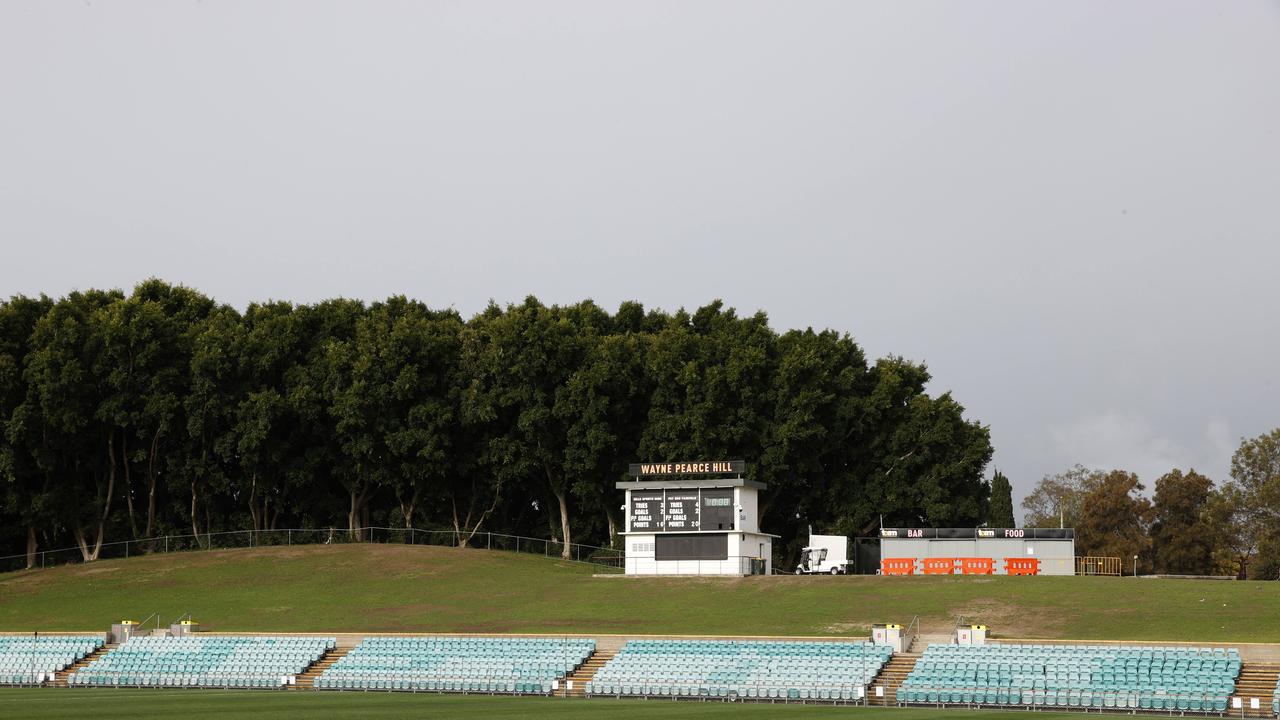 Leichhardt Oval where the condition of the ground is deteriorating and government funding for an upgrade has been cancelled. Picture: Jonathan Ng