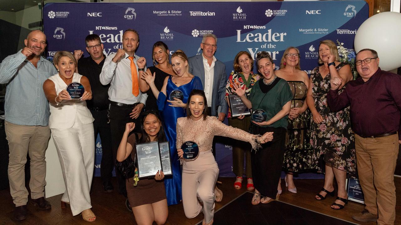 All the winners and finalist at the NTNews Leader of the year award 2024, Mindil Beach. Picture: Pema Tamang Pakhrin