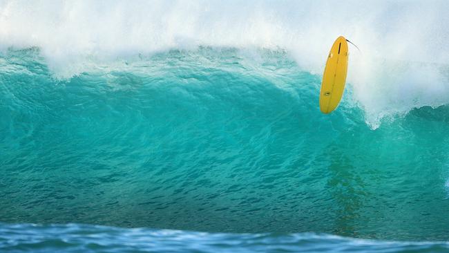 Massive swells are smashing the Gold Coast today. Photo: Scott Powick