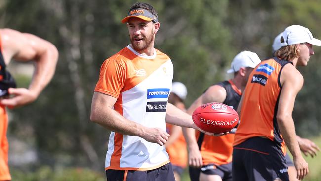 Shane Mumford has been working as an assistant coach at GWS. Picture: David Swift