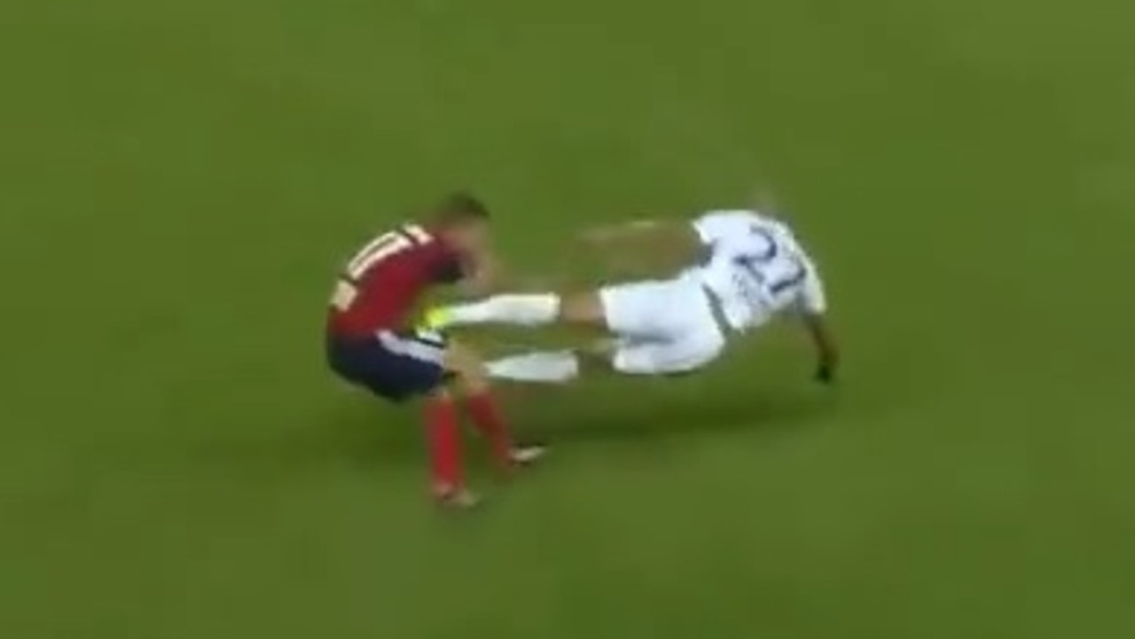 Bryan Melisse’s shocking Champions League tackle.