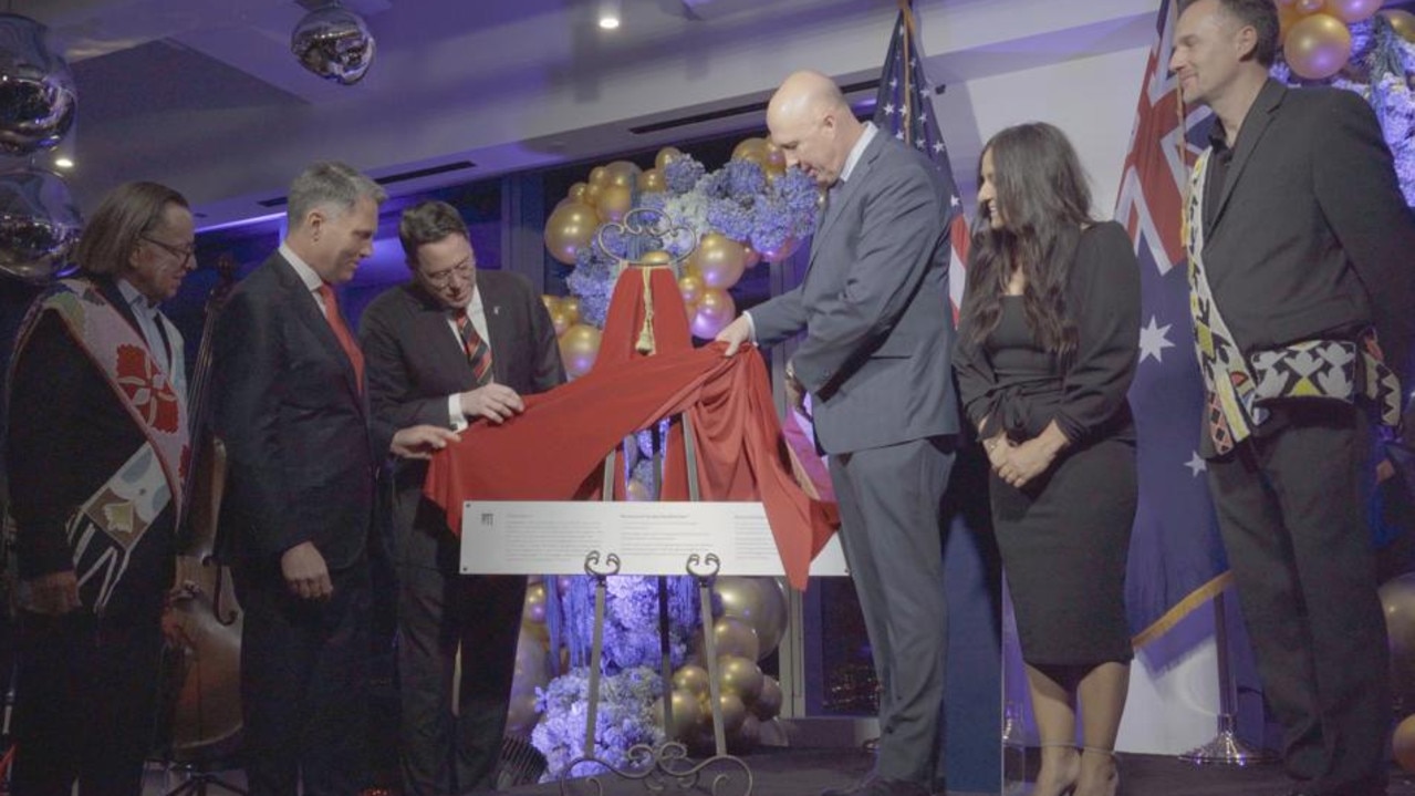 Richard Marles, Peter Dutton and Corrina Eccles attended the opening of David Collard’s US office in December 2022.