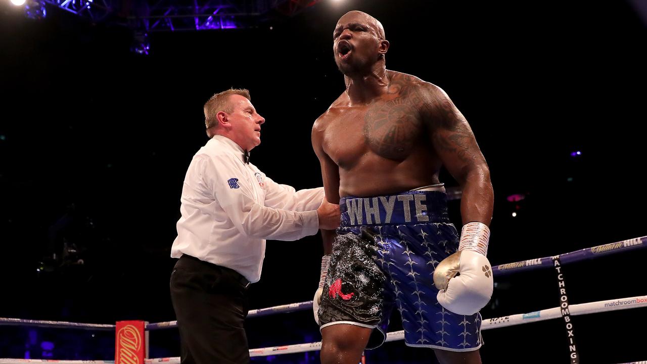 Dillian Whyte claimed revenge. (Photo by Richard Heathcote/Getty Images)