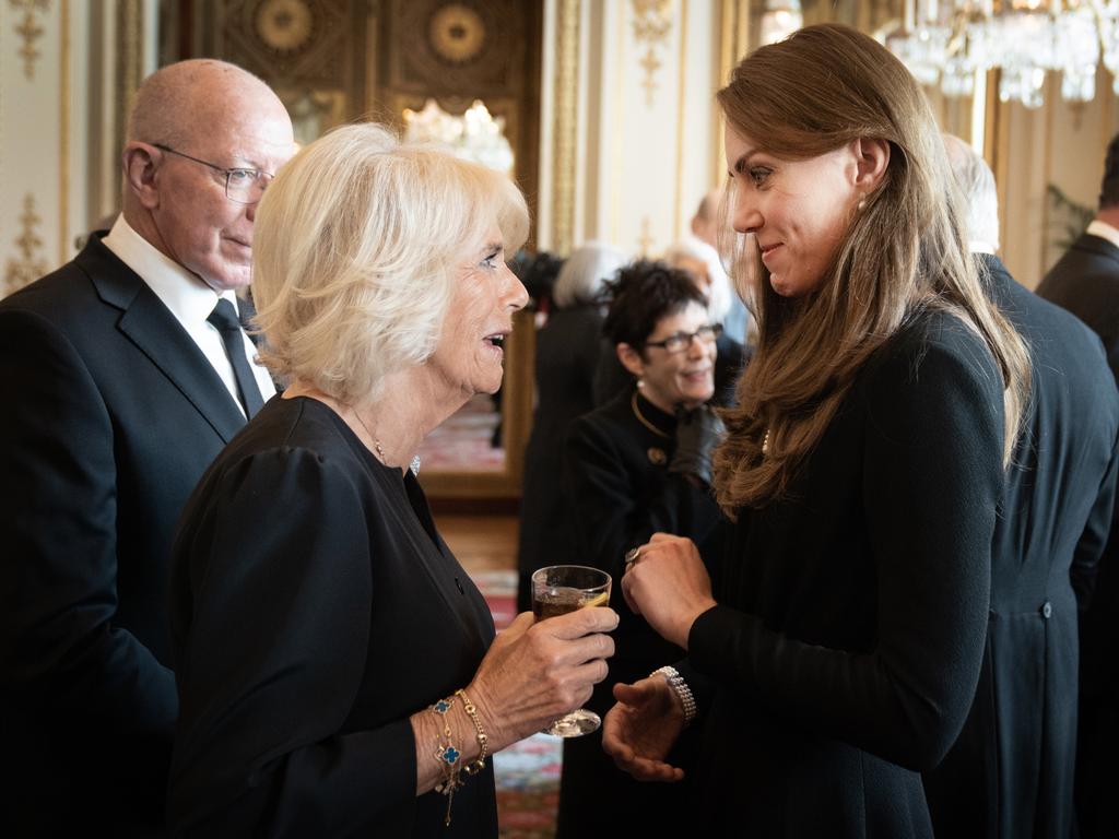 Camilla, Queen Consort and Catherine, Princess of Wales during a lunch held for governors-general. Picture: Getty Images