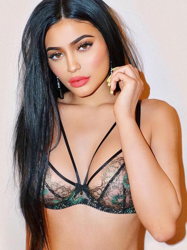 No idea what she is selling, but Kylie Jenner sells it the only way she knows how... with barely any clothes on. Picture: Kylie Jenner / Instagram
