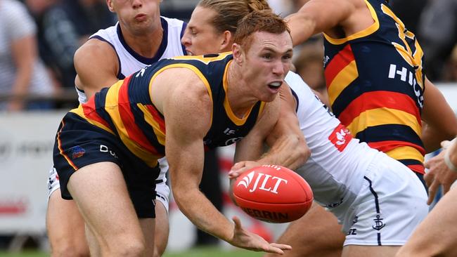 The Demons chased Adelaide forward Tom Lynch three years ago. Picture: AAP