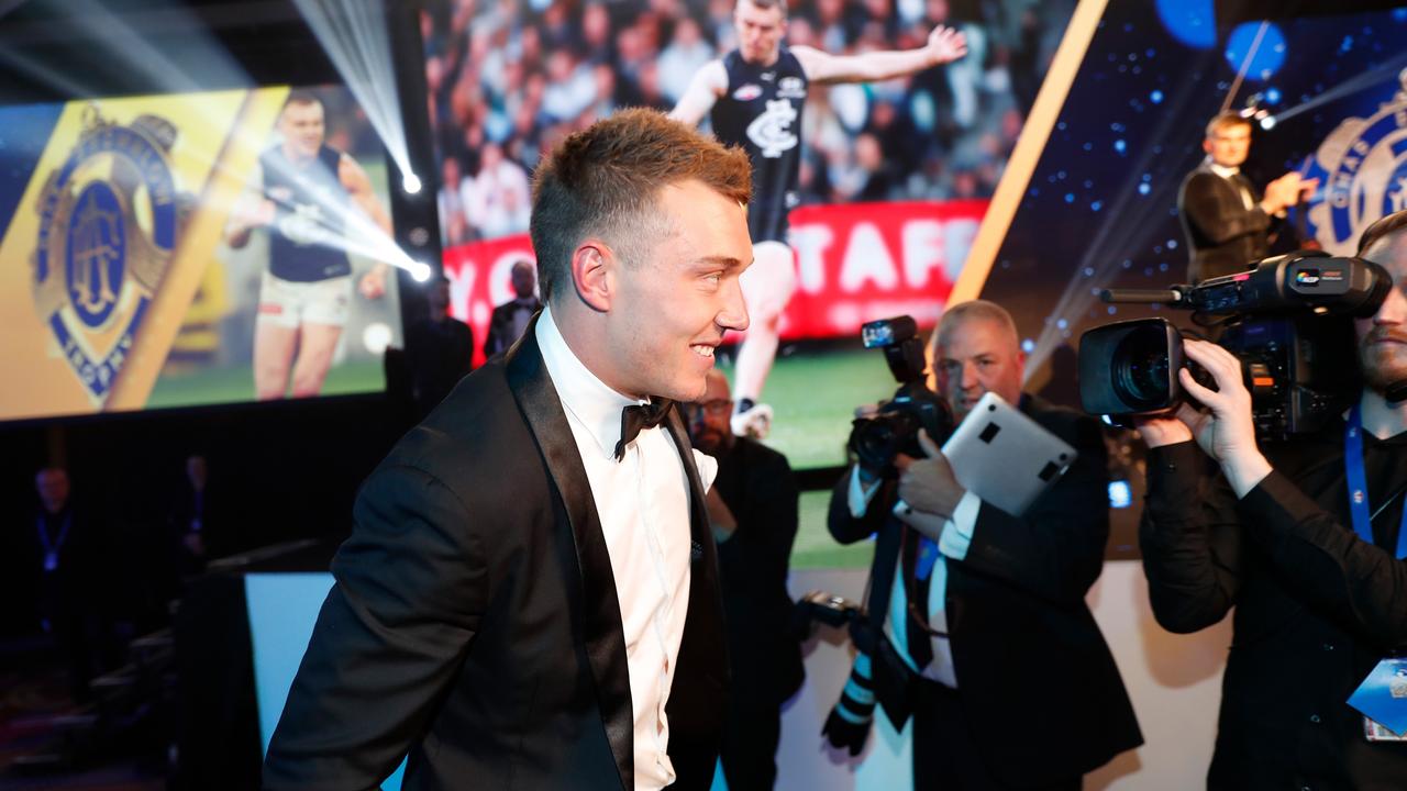 Patrick Cripps lived his boyhood dream when he won the Brownlow Medal on Sunday night. Picture: Getty Images