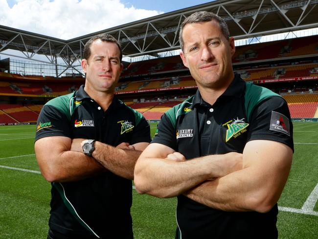 Jets coaches Shane and Ben Walker will interview for the Titans coaching job. Pic Darren England.