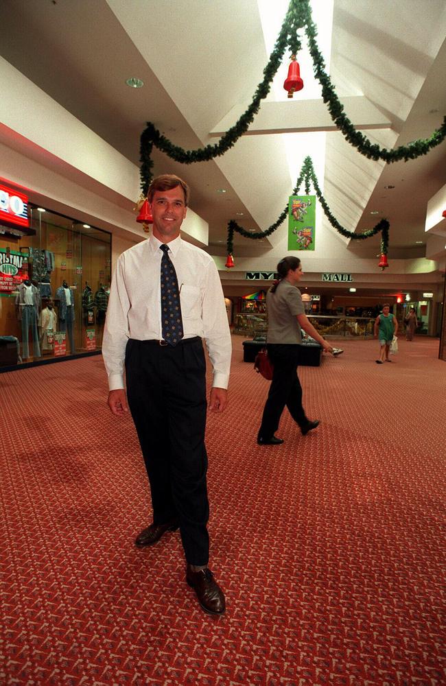 Peter Anderson inside the centre ahead of a redevelopment in 1996.