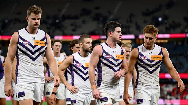 The Dockers failed the test of Friday night football at Marvel Stadium. (Photo by Quinn Rooney/Getty Images)