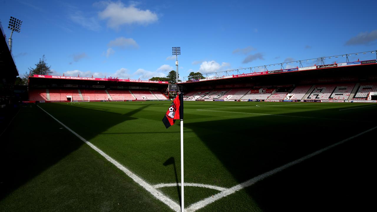 Bournemouth’s stadium stands empty with the Premier League shut down.