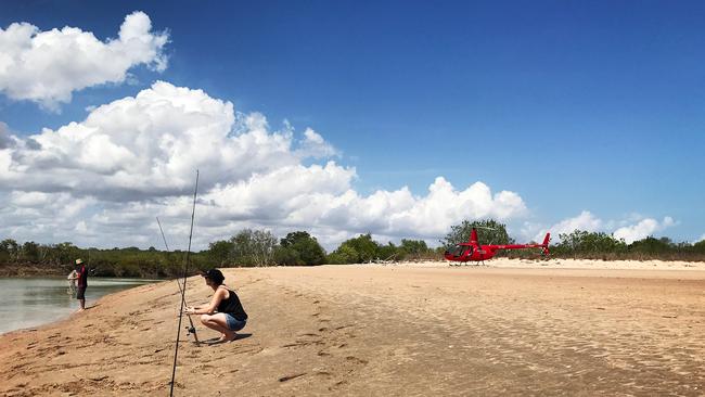 Lauren and Phillippa's adventure with Helifish around the Daly River region, fishing and sightseeing only a short jaunt from Darwin. PICTURE: Phillippa Butt