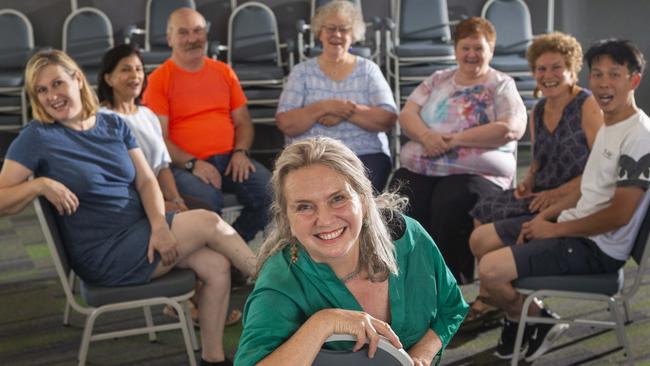 Catherine Simmonds (front) is helping gamblers tell their stories in a live theatre setting in a bid to help fight the stigma attached to gambling addiction. Picture: Valeriu Campan