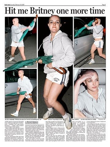 Britney Spears in 2007. Picture: Supplied