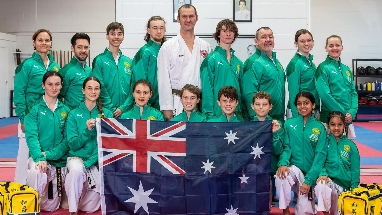 Sunshine Coast karate team. Picture: Matt Craven.