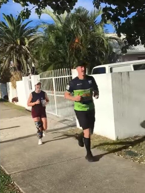 Mitch Portors with fiance Zoe Allen completing an arduous 48 hour fitness challenge to raise money for a special cause