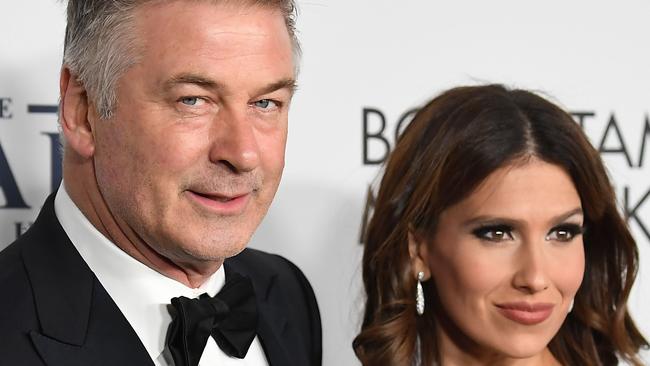 Alec Baldwin and Hilaria Baldwin attend the Elton John AIDS Foundation Commemorates Its 25th Year And Honors Founder Sir Elton John During New York Fall Gala at Cathedral of St. John the Divine on November 7, 2017 in New York City.  / AFP PHOTO / ANGELA WEISS