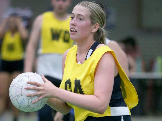 Netball is one of the sports that was played at the Action Indoor Sports centre in Bellerive. Picture: AAP