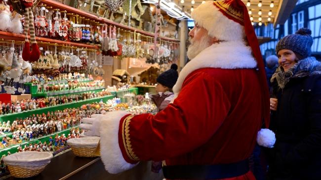 Getting into the spirit at the Strasbourg Christmas Markets. Picture: Getty Images