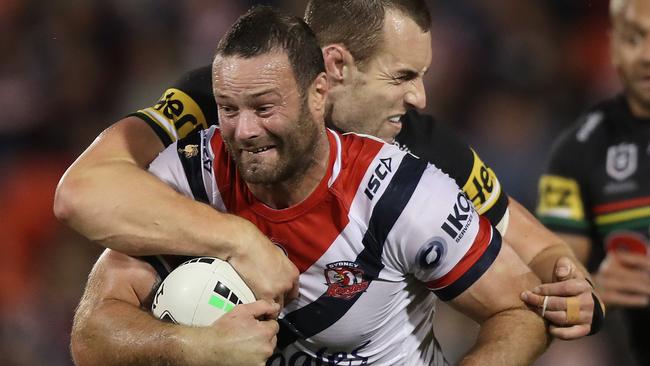 Boyd Cordner did his best to lift the Roosters. Picture: Brett Costello