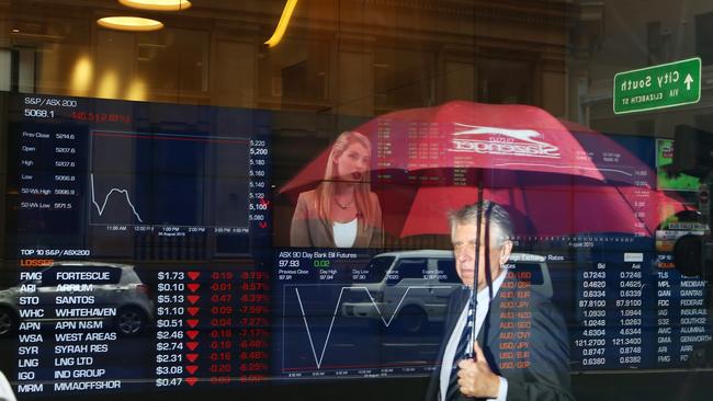 Sea of red ... The ASX saw a massive decline in yesterday’s trading session. Picture: Getty