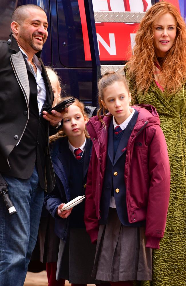 Faith Margaret Kidman Urban and Sunday Rose Kidman Urban with Nicole Kidman. Picture: Supplied