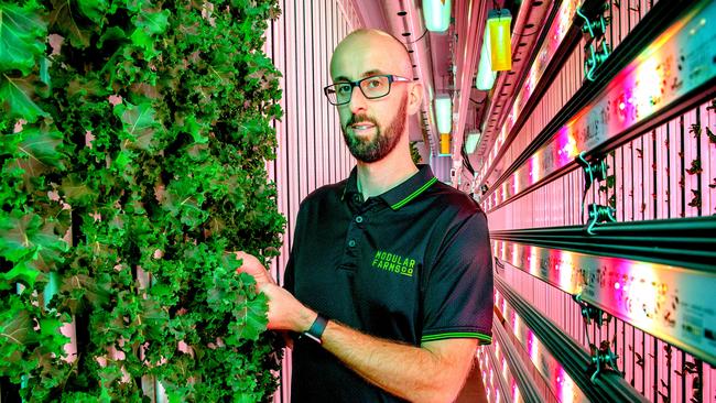 James Pateras of Modular Farms. Image: AAP/Richard Walker.