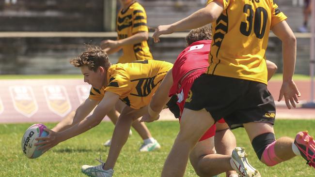 Townsville  Grammar V St Pauls at the 2024 Gold Coast Titans All Schools Touch Football Picture: Glenn Campbell