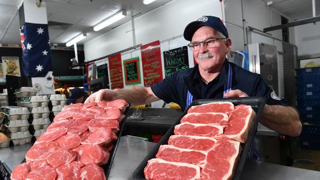 Tony O'Connell from O'Connell &amp; Sons Market Meat says beef prices have risen significantly. Picture: Keryn Stevens