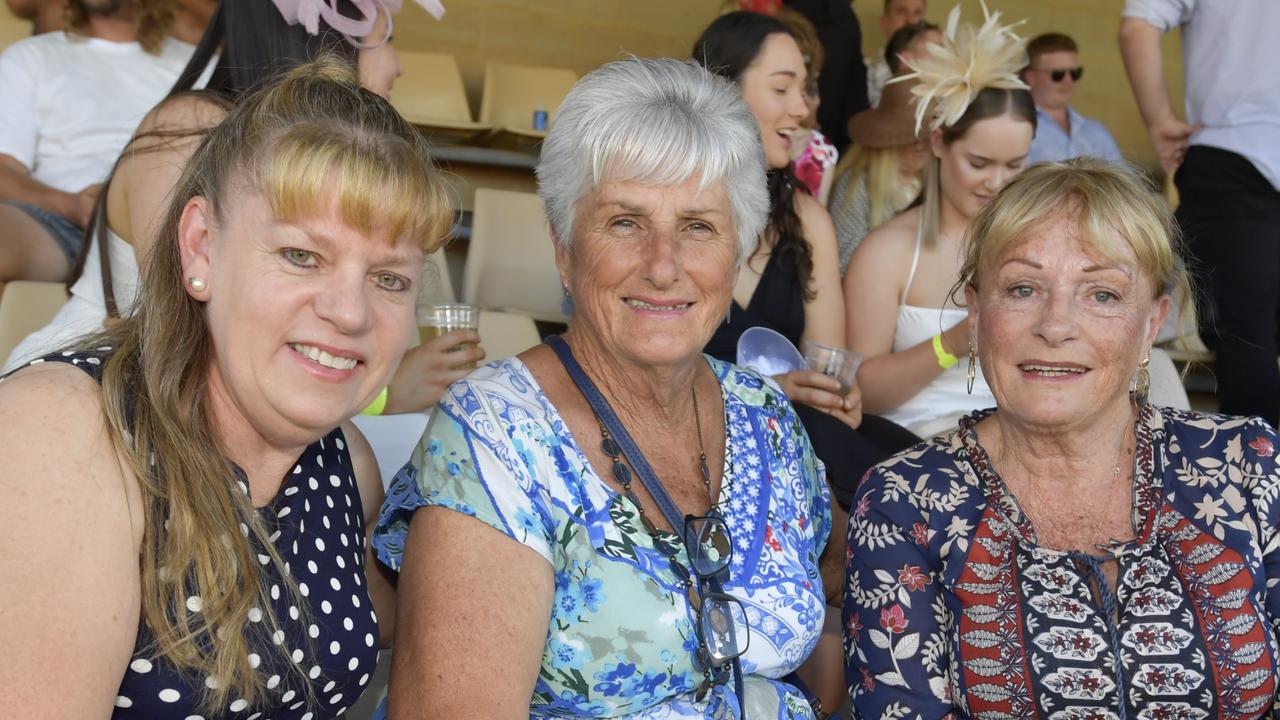 Dee King, Denise Trustum and Helen Somerville at the Lismore Cup on Thursday.