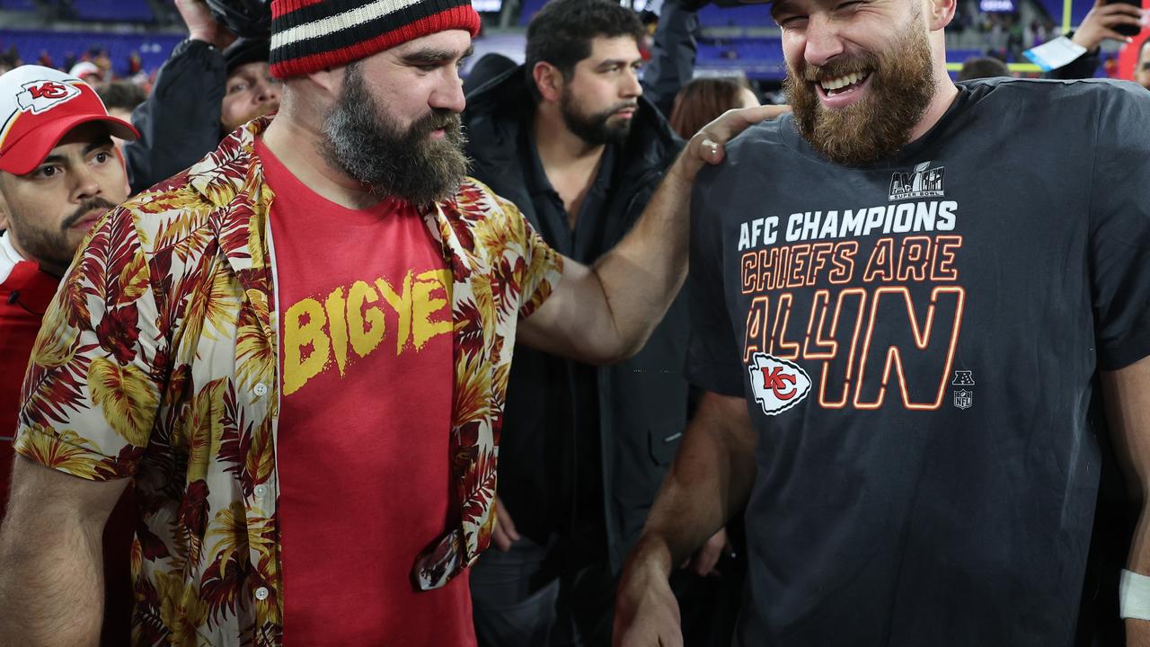 Travis Kelce and brother Jason may attend the games. Picture: Patrick Smith/Getty Images