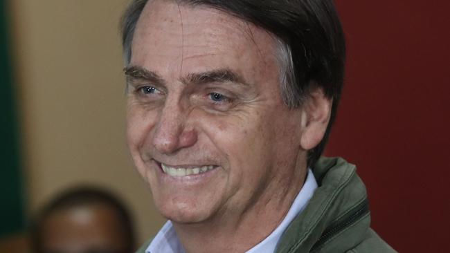 New Brazilian president Jair Bolsonaro. Picture: AFP