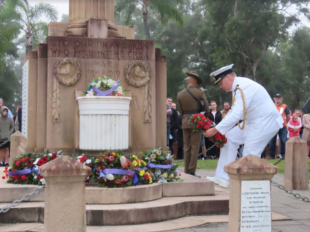 Anzac Day morning service at Toowong, Brisbane. Picture: Molly Snaylam