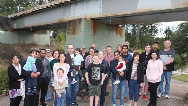 Acacia Ridge and Algester residents came together to take a stand against the inland rail project. Photo: Kristy Muir