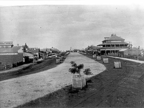 Historic photos of the Grand Hotel.