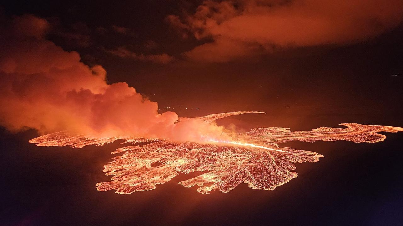 The activity is producing stunning — but dangerous — lava flows. Picture: Public Defense Department of the State Police / AFP