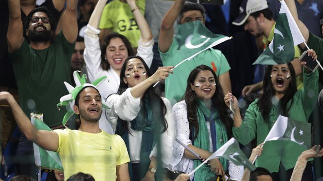 The first match between the World XI and Pakistan was played in front of a packed house.