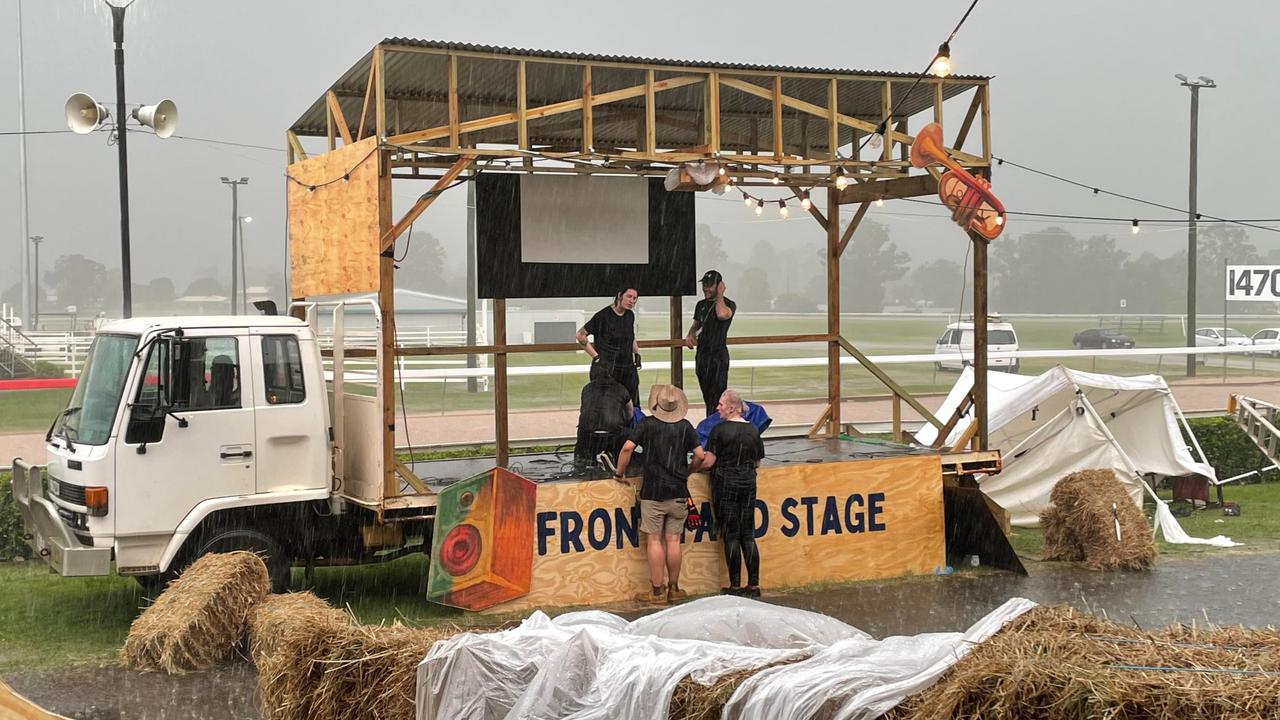 Event organisers for the Heart of Gold film festival were forced to frantically change plans and move equipment inside when the storm struck as they were about to begin celebrations.