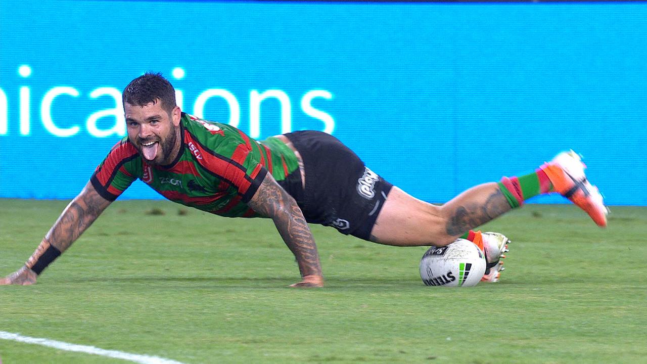 Adam Reynolds' goanna try celebration.