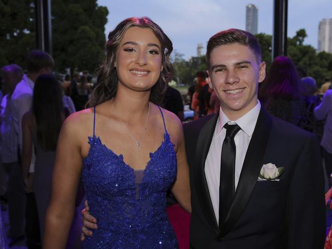 Sophie Wedding and Luke Ayres at the Coomera Anglican College Formal at HOTA. Picture: Marcelo Lang.