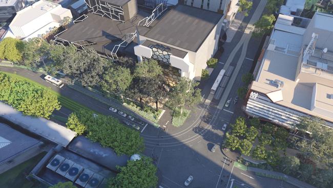 Artist impression of proposed new tram stop on Sturt St. Picture: City of Melbourne