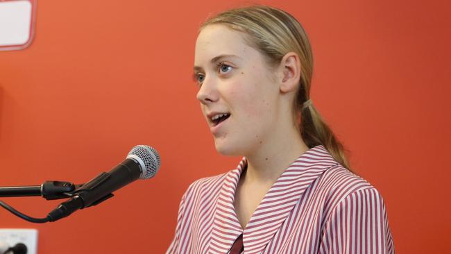 Emily Moore, a Year 9 student at St John Fisher College, will perform with the Voices of Birralee Anzac Commemorative Youth Choir in France on Anzac Day.