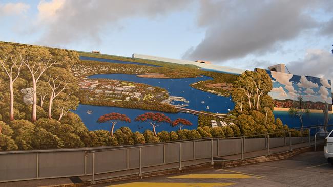 A new Tewantin mural painted by artist Andrew Grassi encapsulates features of the region.