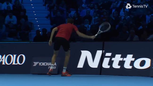 Medvedev smashes courtside mic in bizarre meltdown