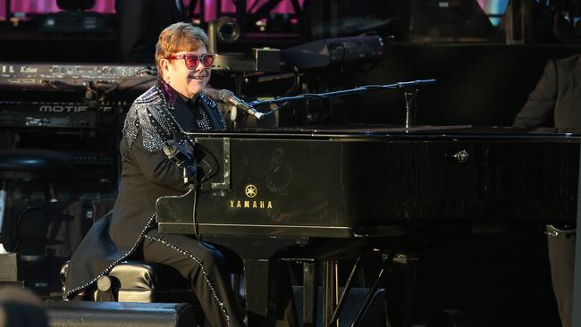 Elton John played a Day on the Green at Mount Duneed on Saturday night. Picture: Alan Barber