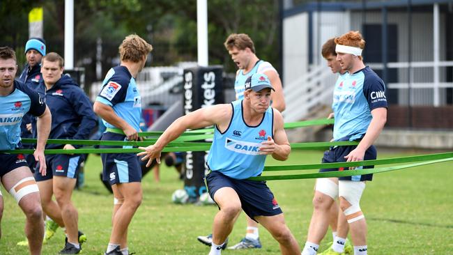 NSW Waratahs player Michael Hooper training at David Phillips Sports Complex in Daceyville. Picture: Joel Carrett