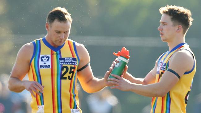 Jack Billings (right) and David Armitage were in the VFL at the weekend. Pic: Michael Klein